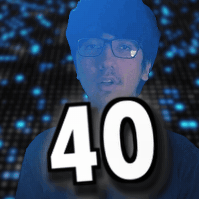 Man Wearing Glasses In Front Of Sign Saying 40 GIF