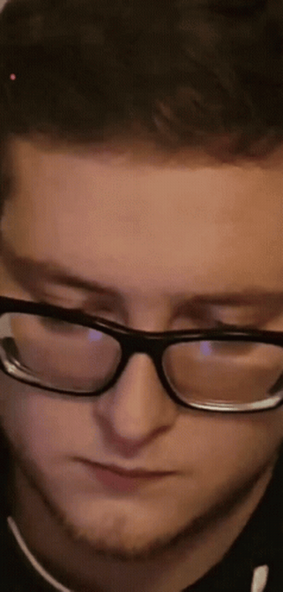 Man Wearing Glasses Making Funny Face GIF
