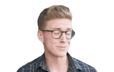 Man Wearing Glasses Making Funny Face Sticker