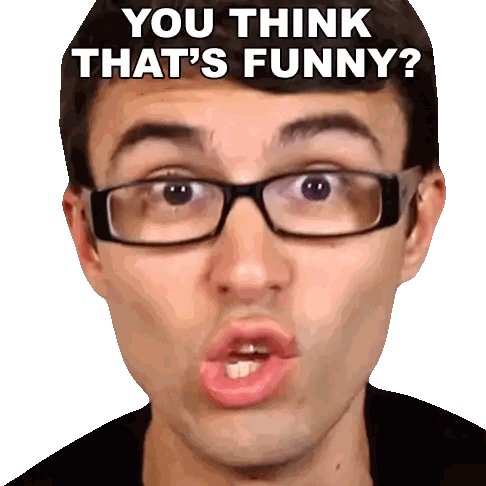 Man Wearing Glasses Making Funny Face Sticker