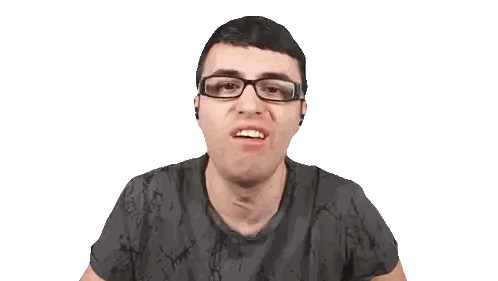 Man Wearing Glasses Making Funny Face Sticker