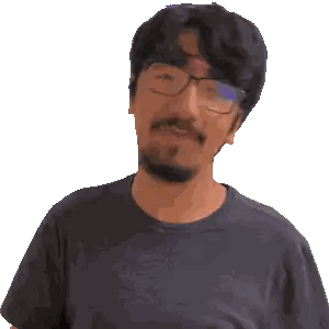 Man Wearing Glasses Making Funny Face Sticker
