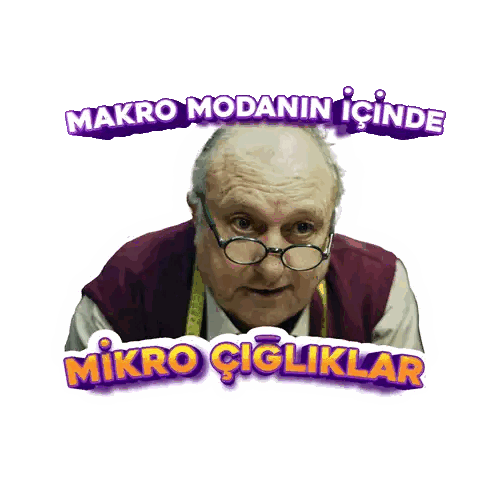 Man Wearing Glasses Makro Modanin Mikro Cikliklar Sticker