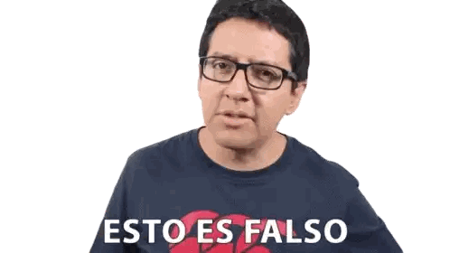 Man Wearing Glasses Saying Esto Es Falso Sticker
