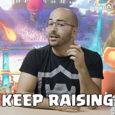 Man Wearing Glasses Saying Keep Raising GIF
