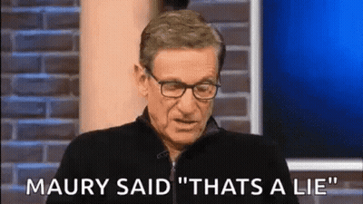 Man Wearing Glasses Saying Maury Said That's A Lie GIF