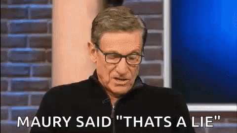 Man Wearing Glasses Saying Maury Said That's A Lie GIF