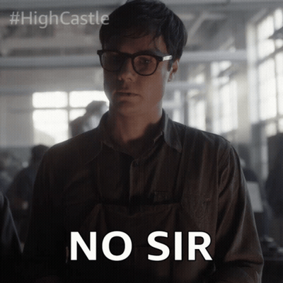 Man Wearing Glasses Saying No Sir GIF