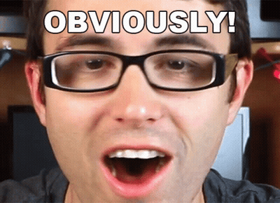 Man Wearing Glasses Saying Obviously GIF