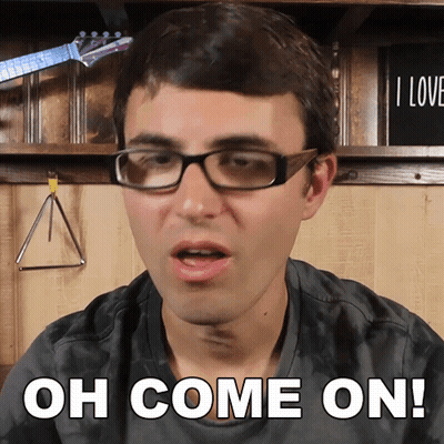 Man Wearing Glasses Saying Oh Come On GIF