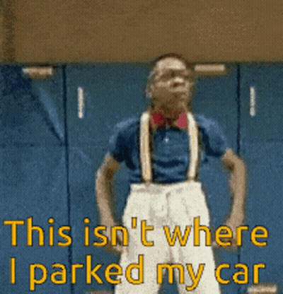 Man Wearing Glasses Saying This Is Not Where I Parked My Car GIF