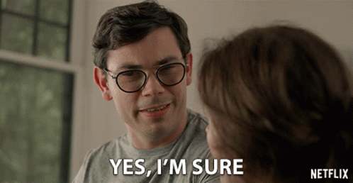 Man Wearing Glasses Saying Yes I Am Sure GIF
