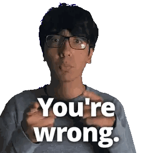 Man Wearing Glasses Saying You're Wrong Sticker