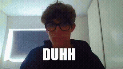 Man Wearing Glasses Says Duh GIF