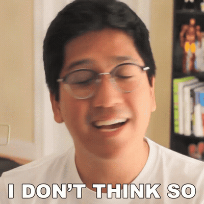 Man Wearing Glasses Says I Don't Think So GIF
