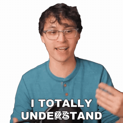 Man Wearing Glasses Says I Totally Understand GIF