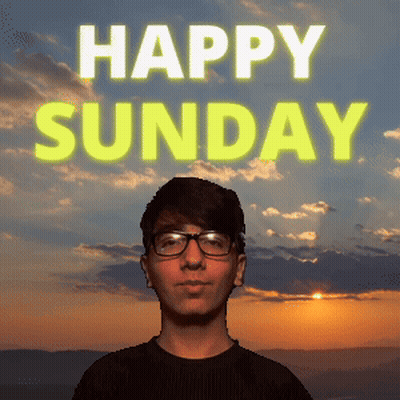 Man Wearing Glasses Sunset Happy Sunday GIF
