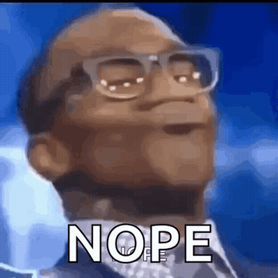 Man Wearing Glasses With Nope GIF