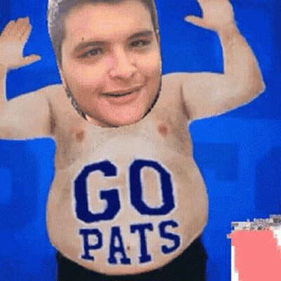 Man Wearing Go Pats Shirt GIF