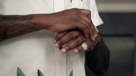 Man Wearing Gold Watch GIF