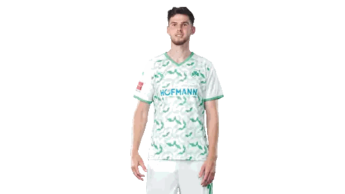 Man Wearing Green And White Jersey Sticker