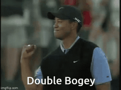 Man Wearing Hat And Double Bogey Vest GIF