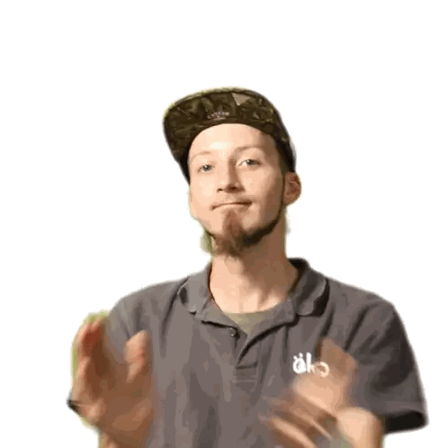 Man Wearing Hat And Ell Shirt Sticker