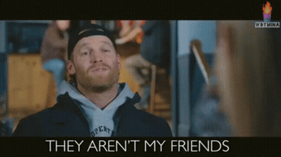Man Wearing Hat And Hoodie Saying They Aren't My Friends GIF