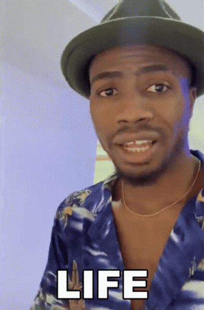 Man Wearing Hat And Life Shirt GIF