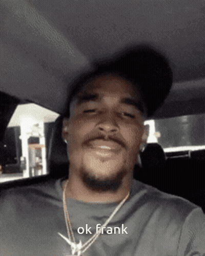 Man Wearing Hat And Necklace Saying Ok Frank GIF