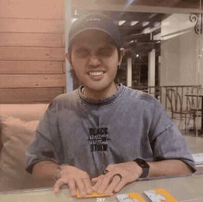 Man Wearing Hat And Zicky T-Shirt GIF