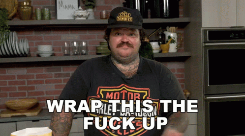 Man Wearing Hat Saying Cycle Zombies GIF