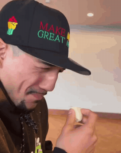 Man Wearing Hat Saying Make Great GIF
