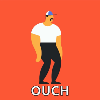 Man Wearing Hat Saying Ouch GIF