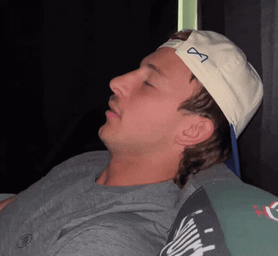 Man Wearing Hat With Infinity Symbol GIF