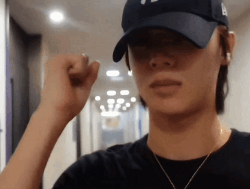 Man Wearing Hat With L GIF