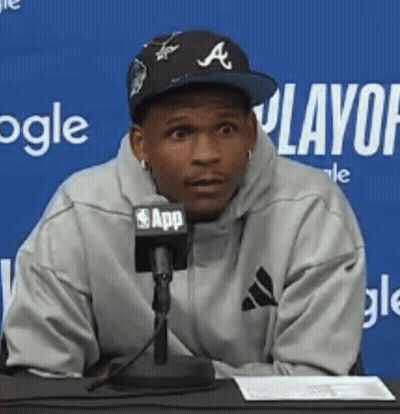 Man Wearing Hat With Letter A GIF