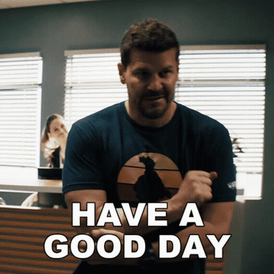 Man Wearing Have A Good Day Shirt GIF