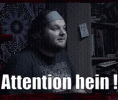 Man Wearing Headband Says Attention Hein GIF