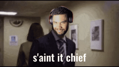 Man Wearing Headphones Aint It Chief GIF