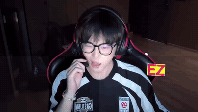 Man Wearing Headphones And EZ Shirt GIF