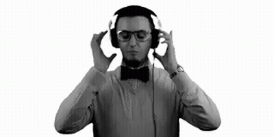 Man Wearing Headphones And Glasses GIF