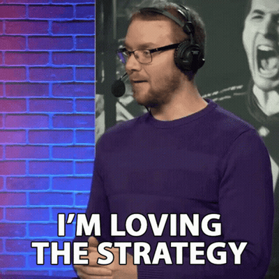 Man Wearing Headphones And Glasses Says I'm Loving The Strategy GIF