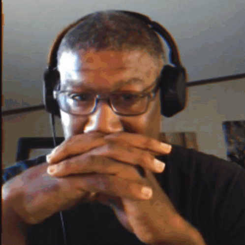 Man Wearing Headphones And Glasses GIF
