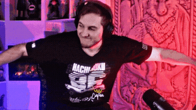 Man Wearing Headphones And Hachi-Okui Shirt GIF