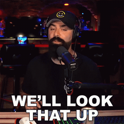 Man Wearing Headphones And Hat Saying Look That Up GIF