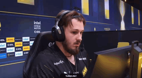 Man Wearing Headphones And Logitech Shirt GIF