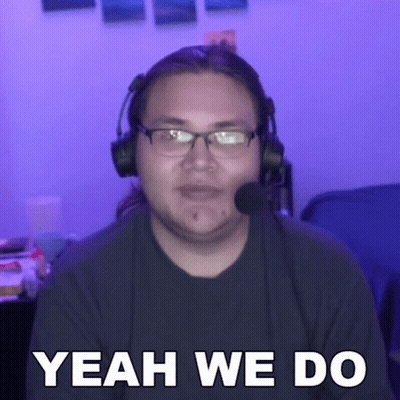 Man Wearing Headphones And Microphone Says Yeah We Do GIF