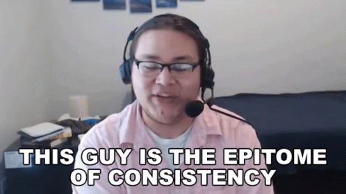 Man Wearing Headphones And Microphone This Guy Is The Epitome Of Consistency GIF