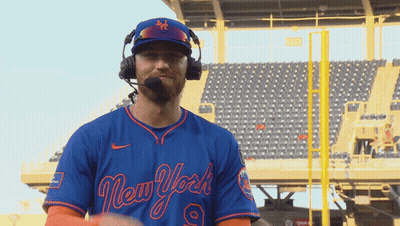 Man Wearing Headphones And New York Baseball Jersey GIF